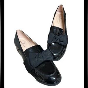 Bandolino Lindio Loafer Women’s Size 9.5 Black Patent Bow NEW